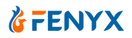 FENYX logo with a stylized orange and blue phoenix icon