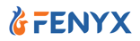 FENYX logo with a stylized orange and blue phoenix icon