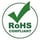 Green check mark and "RoHS compliant" text inside a circle